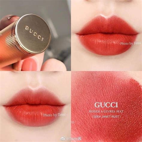 review son gucci 505|505 janet rust lipstick Gucci.